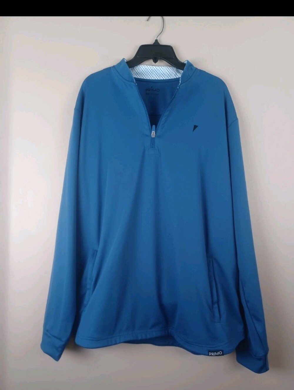Primo Golf Pullover Mens 2XL Blue Long Sleeve 1/4 Zip Stretch Performance